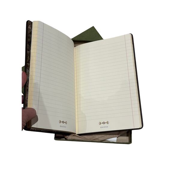 Gucci GG Supreme Notebook with Web & Horsebit Ivory/Brown New with Dustbag & Box - Picture 5 of 6